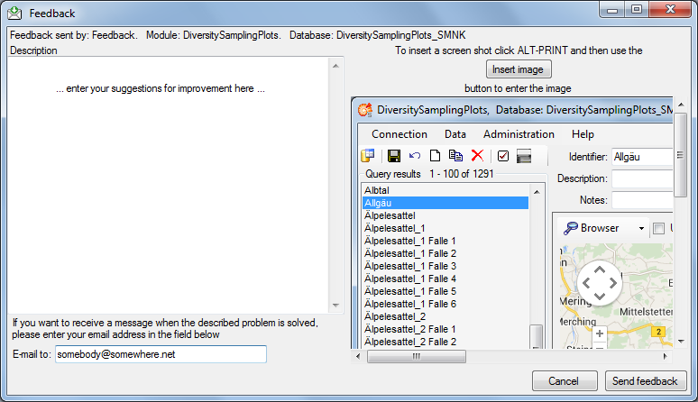 Feedback Dialog